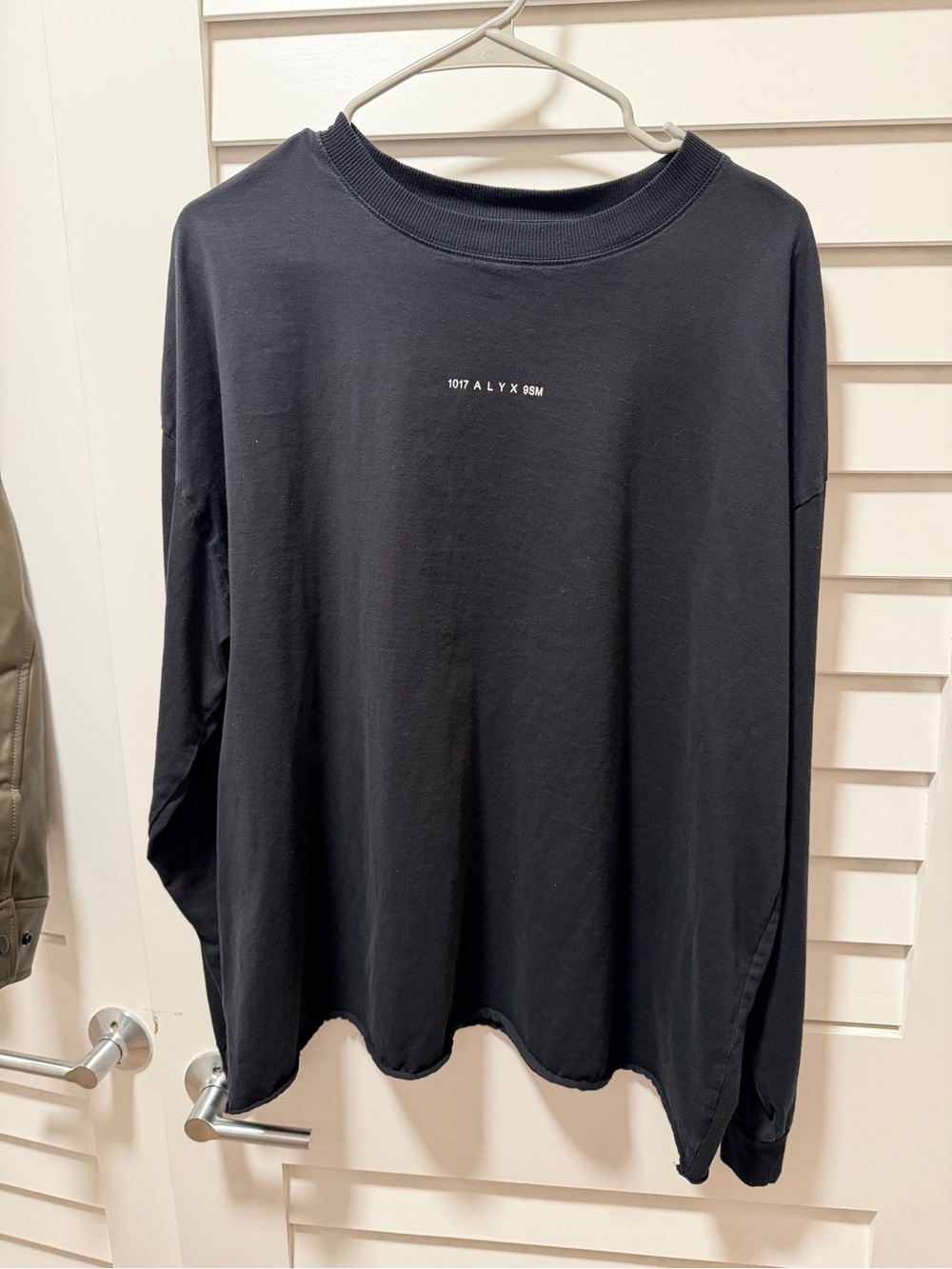 1017 ALYX 9SM Black Long-Sleeve Minimal Logo Tee